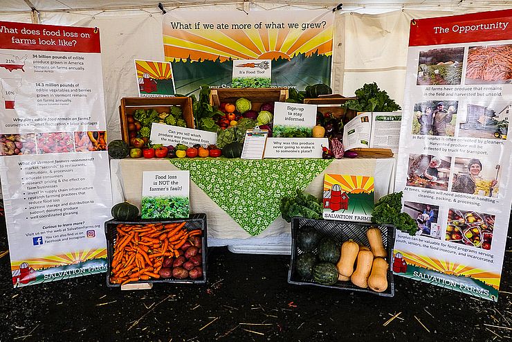 Salvation Farms information table and display