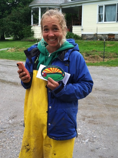 One soggy summer morning Lisa,owner of the Mighty Food Farm, warmly welcomes Salvation Farms.