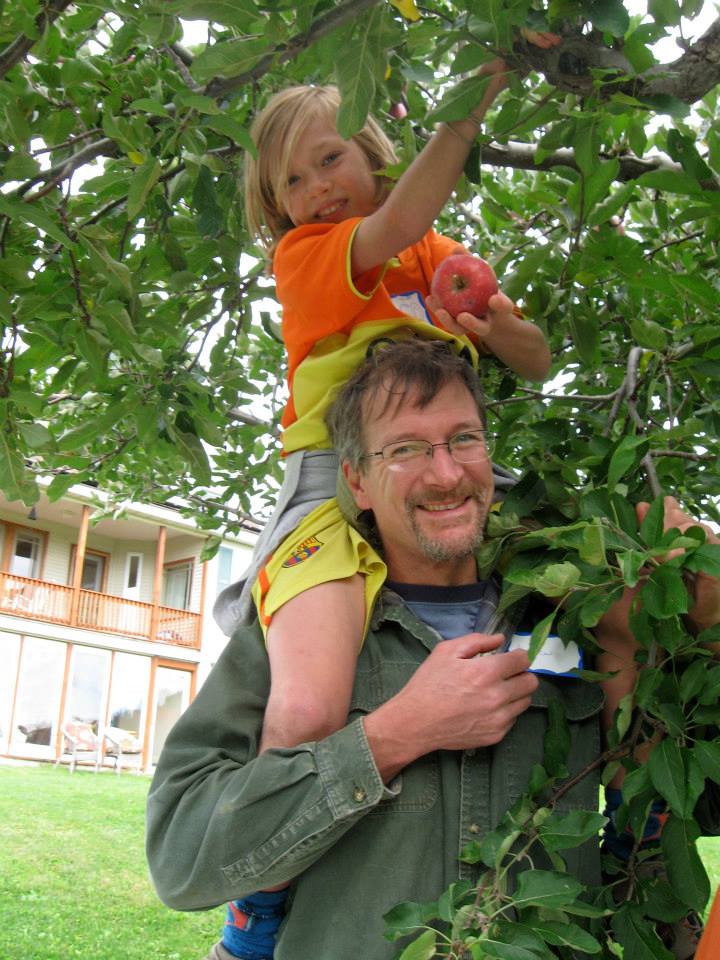 Andrew and family glean apples last fall.